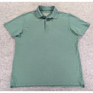 Wool & Prince Signature Merino Wool Blend Polo Shirt Green S/S Mens Large